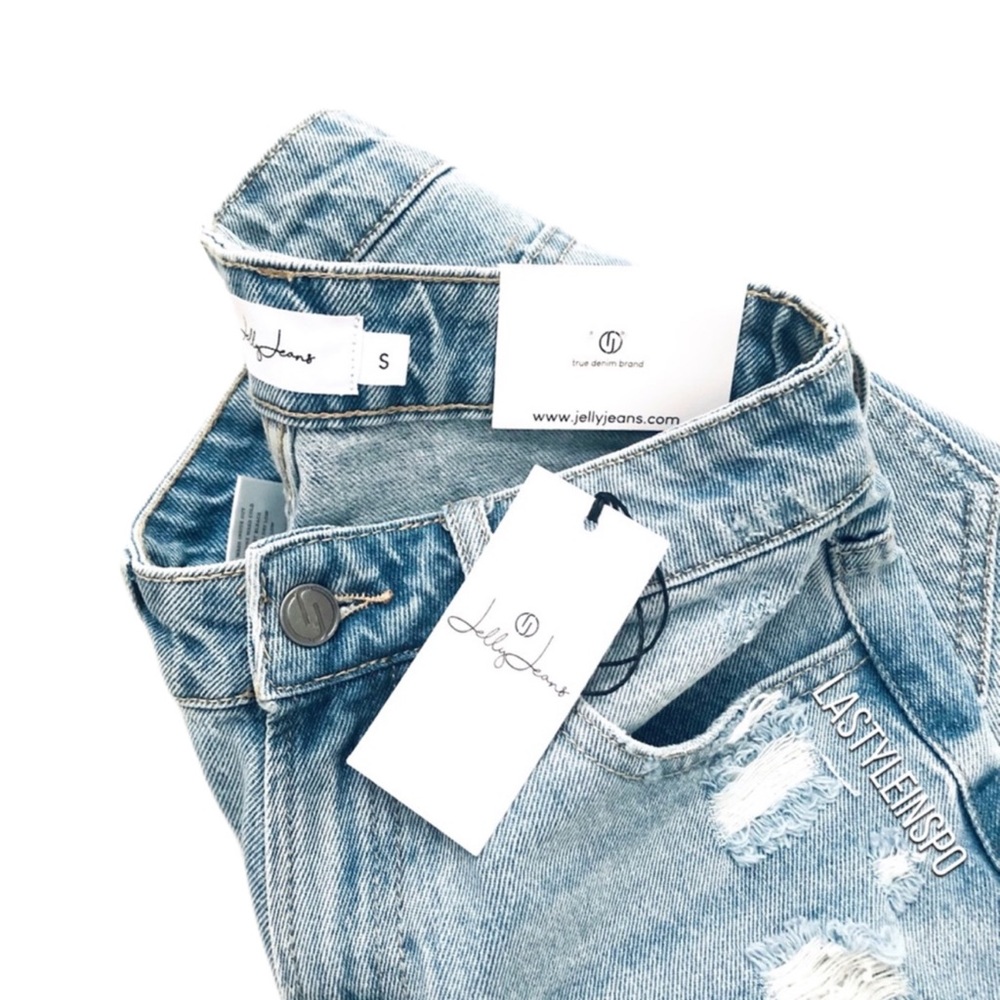 New Jelly Jeans LA 🍭 Light Blue True Denim Jean Shorts ALL SIZES - Picture 5 of 5